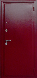 Дверь стальная цвета бордовая шагрень без отделки